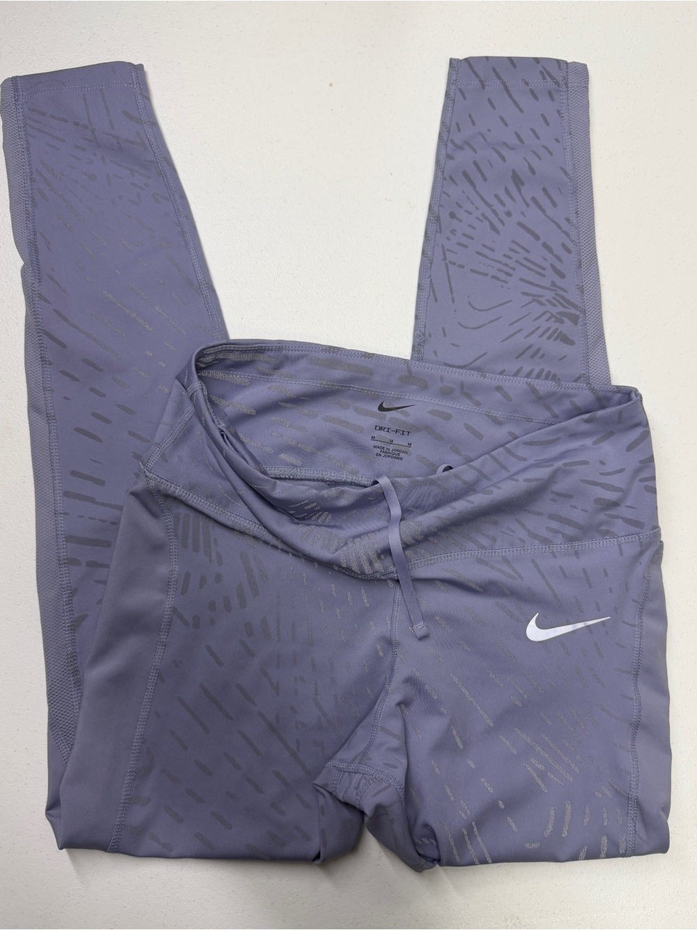 Nike Dri-FIT Purple Printed Leggings Women’s Medium